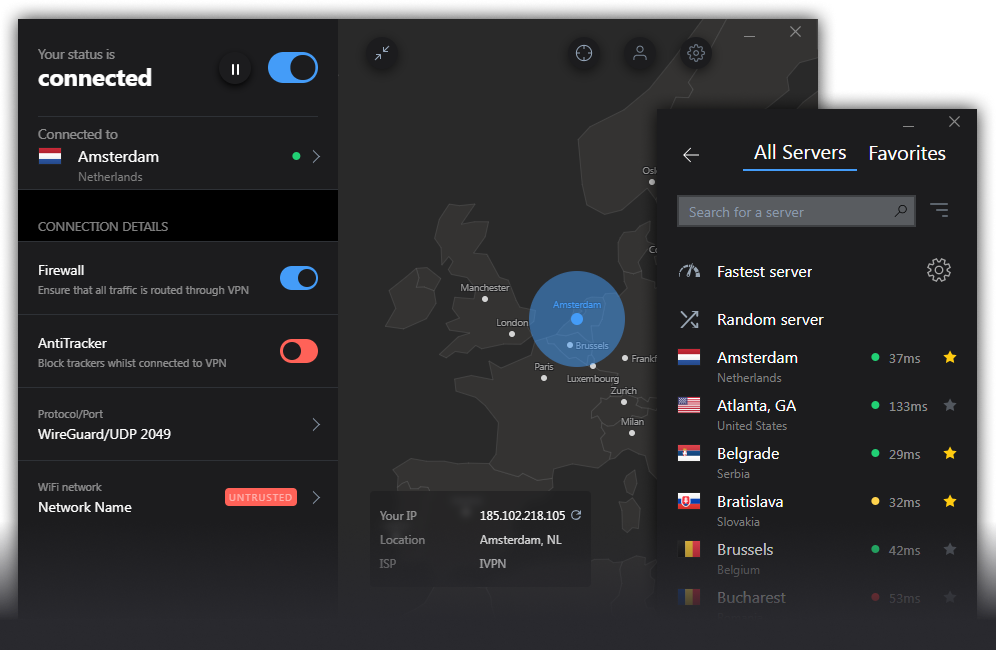 IVPN para Windows - Aplicación VPN de código abierto para tu PC Windows